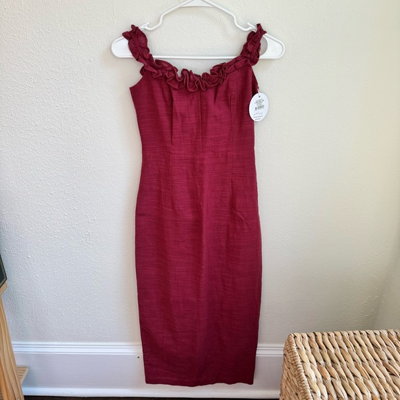 Petal & Pup Dresses & Skirts - NWT Petal & Pup Maroon Off the Shoulder Dress